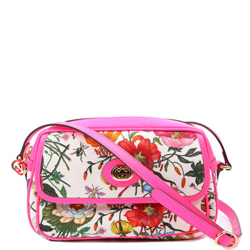 Gucci  Flora Canvas Crossbody Pink
