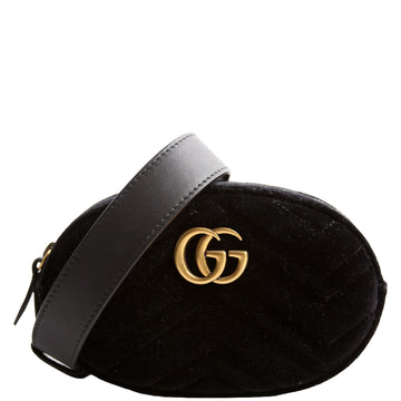 Gucci  Marmont Velvet Belt Bag Black