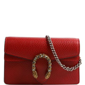 Gucci  Dionysus Leather Super Mini Red