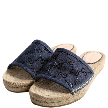 Gucci Pilar CS Denim Espadrilles Size  Blue