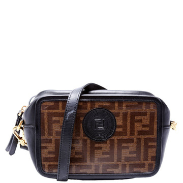 8BS019 Zucca Coated Canvas Mini Camera Bag Brown