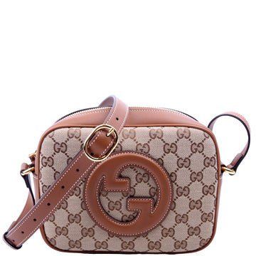 Gucci  Blondie CS Canvas Small Shoulder Bag Brown
