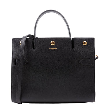 Title Bag Small Grained Calfskin Black