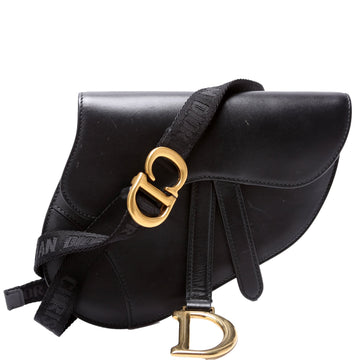 Saddle Pouch Belt Bag Smooth Calfskin Black