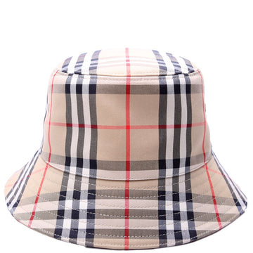 Vintage Check Bucket Hat Size Small Beige