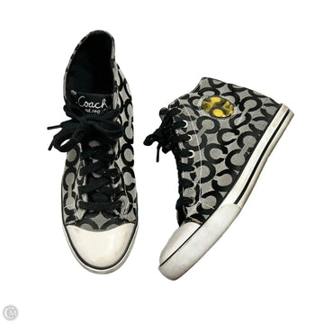 Shoes Designer By Coach In Black & Grey, Size: 7.5