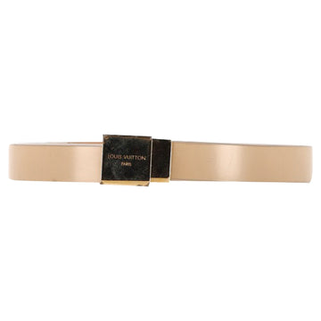 Louis Vuitton Ceinture Carre Belt in Beige Leather