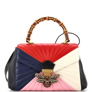 Queen Margaret Top Handle Bag Multicolor Quilted Leather Medium