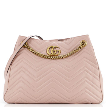GUCCI GG Marmont Chain Shoulder Bag Matelasse Leather
