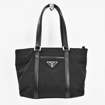 Prada Black Tessuto with Saffiano Leather Tote (SHA-11228)
