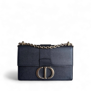 Dior Montaigne 30 Chain - Grained Calfskin Black Gold Hardware