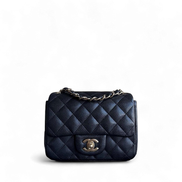 Chanel Classic Flap Mini Square - Caviar Quilted Grained Calfskin Black Gold Hardware Series 20
