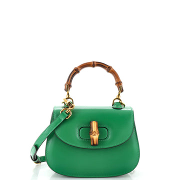 GUCCI Bamboo 1947 Top Handle Bag Leather Mini