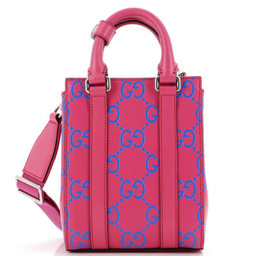 Vertical Tote EC Embossed Perforated Leather Mini