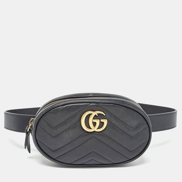 Gucci  Matelass&eacute; Leather Mini EC Marmont Belt Bag