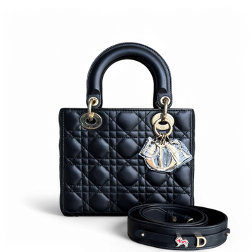 Dior Lady Small MyABC - Cannage Lambskin ABC Strap Black Gold Hardware