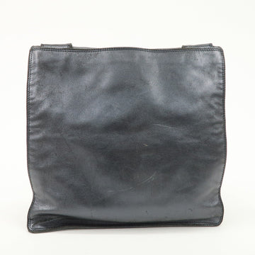 CHANEL Leather Shoulder Bag Crossbody Bag Metallic Blue