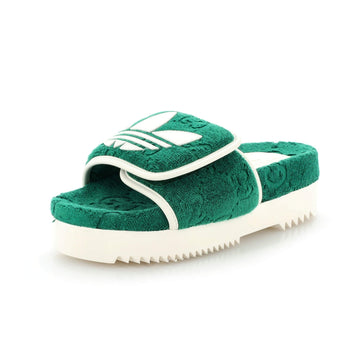 x Adidas Women's Platform Slide Sandals Terry Cloth