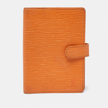 Mandarin Epi Leather Small Ring Agenda Cover