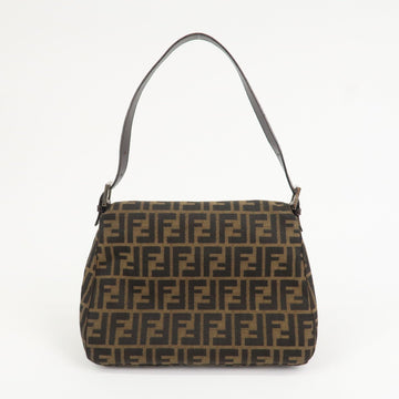 FENDI Mamma Zucca Baguette Canvas Leather Shoulder Bag  26325