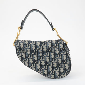 Christian Dior Trotter Jacquard Leather Saddle Mini Shoulder Bag