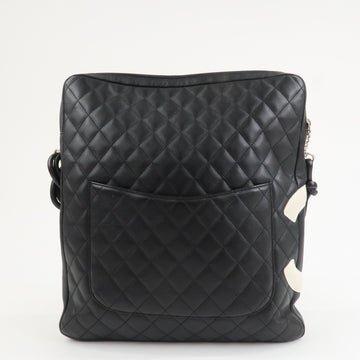 CHANEL Cambon Line COCO Mark Lamb Skin Large Shoulder Bag A25179