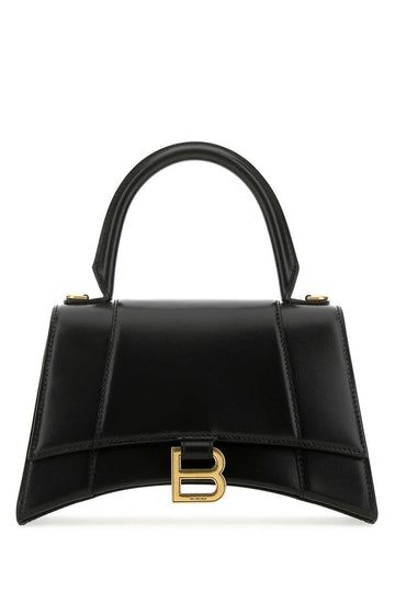 Balenciaga Women Black Leather Small Hourglass Handbag