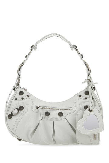 Balenciaga Women White Leather Le Cagole S Shoulder Bag