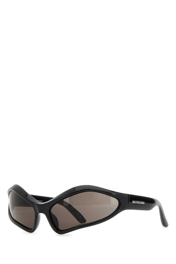 Balenciaga Men Black Acetate Fennec Oval Sunglasses