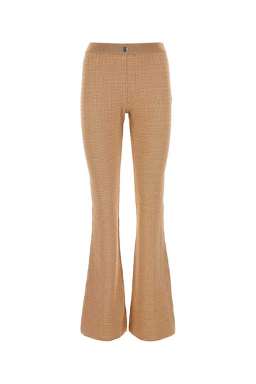 Givenchy Women Skin Pink Jacquard Flared Leg Pant