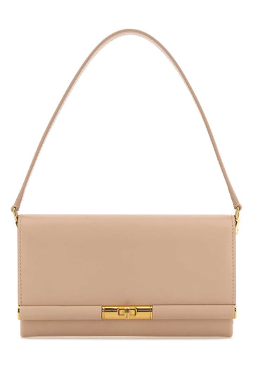 Dolce & Gabbana Women Powder Pink Leather Marlene Clutch