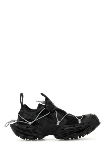 Balenciaga Men Black Synthetic Leather And Mesh Hike Sneakers