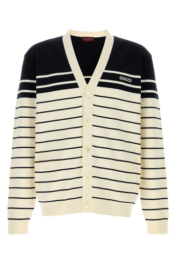 Gucci Men Embroidered Cotton Cardigan