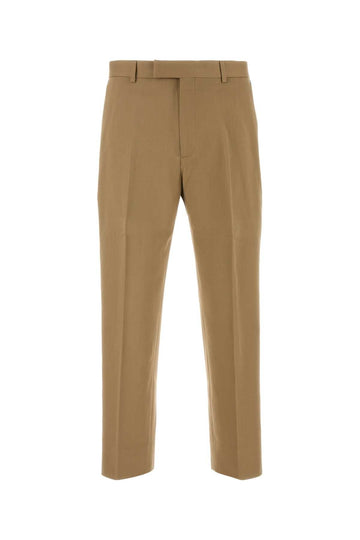Gucci Men Camel Gabardine Pant