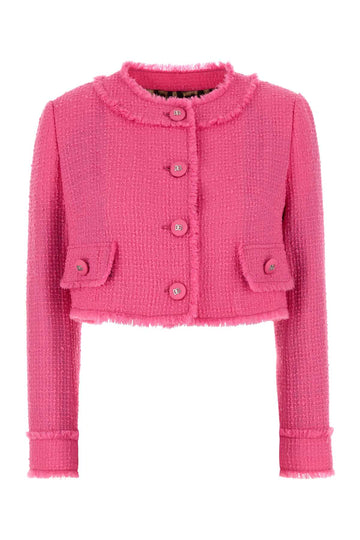 Dolce & Gabbana Women Fuchsia Tweed Blazer