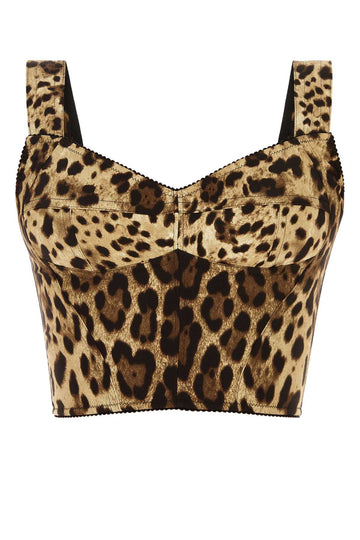 Dolce & Gabbana Women Printed Stretch Silk Blend Bodice