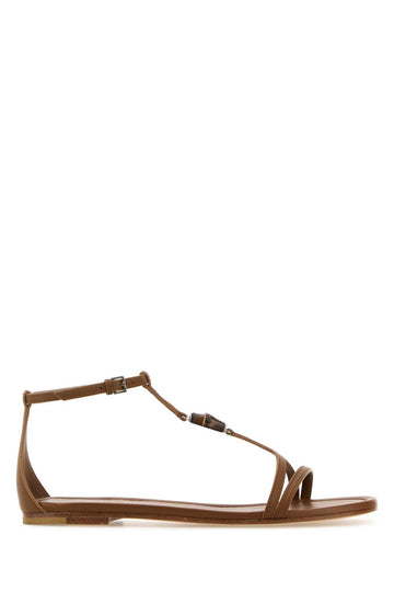 Gucci Women Caramel Leather Sandals