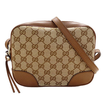 GUCCI Women's Shoulder Bag EC Canvas Brown 449413