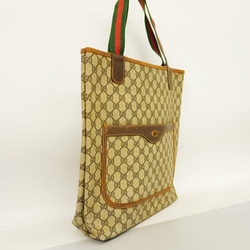GUCCI  Sherry Line Tote Bag Women's EC Supreme Tote Bag Beige
