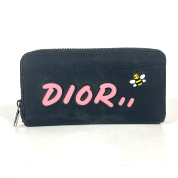 Christian Dior Dior KAWS collaboration round long wallet nylon men's black