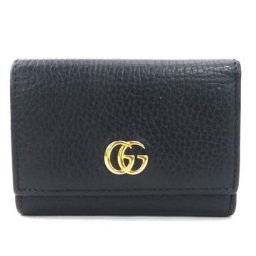 GUCCI Tri-fold wallet Leather Black Men's Women's 644407 t19664a