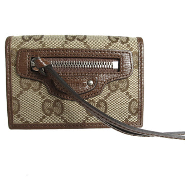 GUCCI Tri-fold Wallet x BALENCIAGA Neo Classic EC Canvas Beige Brown Women's 681708 s0110a