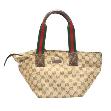 GUCCI Handbag Tote Bag EC Canvas 131228 Beige