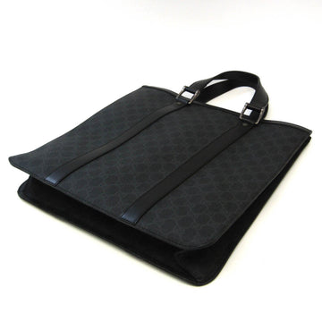 GUCCI EC Supreme 322072 Men's Coated Canvas Handbag,Tote Bag Black,Dark Gray