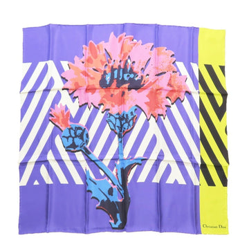 Christian Dior D-Flower Pop Scarf/Muffler, Large, Floral, D-FLOWER POP, Silk, Multicolor, Women's