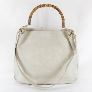 GUCCI 001?1014?1577 Shoulder Bag Bamboo Beige Women's
