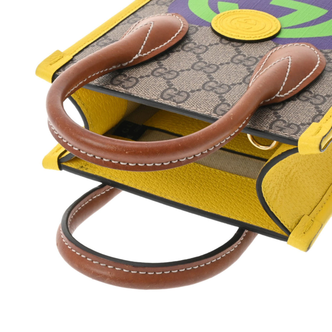 GUCCI Jumbo EC Tote Bag Beige/Yellow 699406 Women's Supreme Canvas Handbag