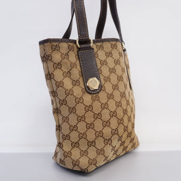 GUCCI  153361 Women's EC Canvas Tote Bag Beige,Brown