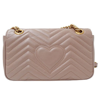 GUCCI bag ladies shoulder leather EC Marmont dusty pink 443497