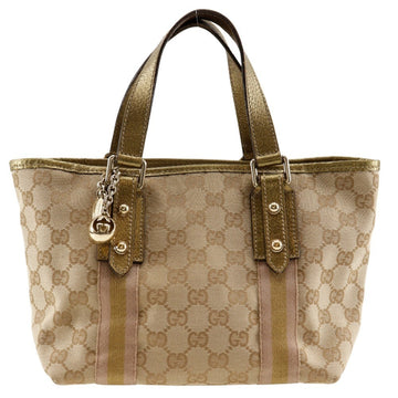 GUCCI Handbag 139261 EC Canvas x Leather Brown Women's